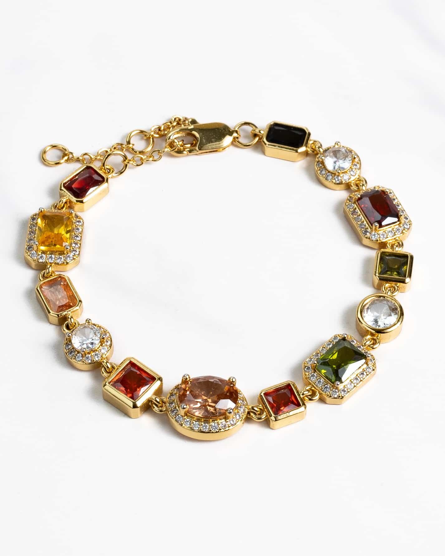 Gemstone armband guld