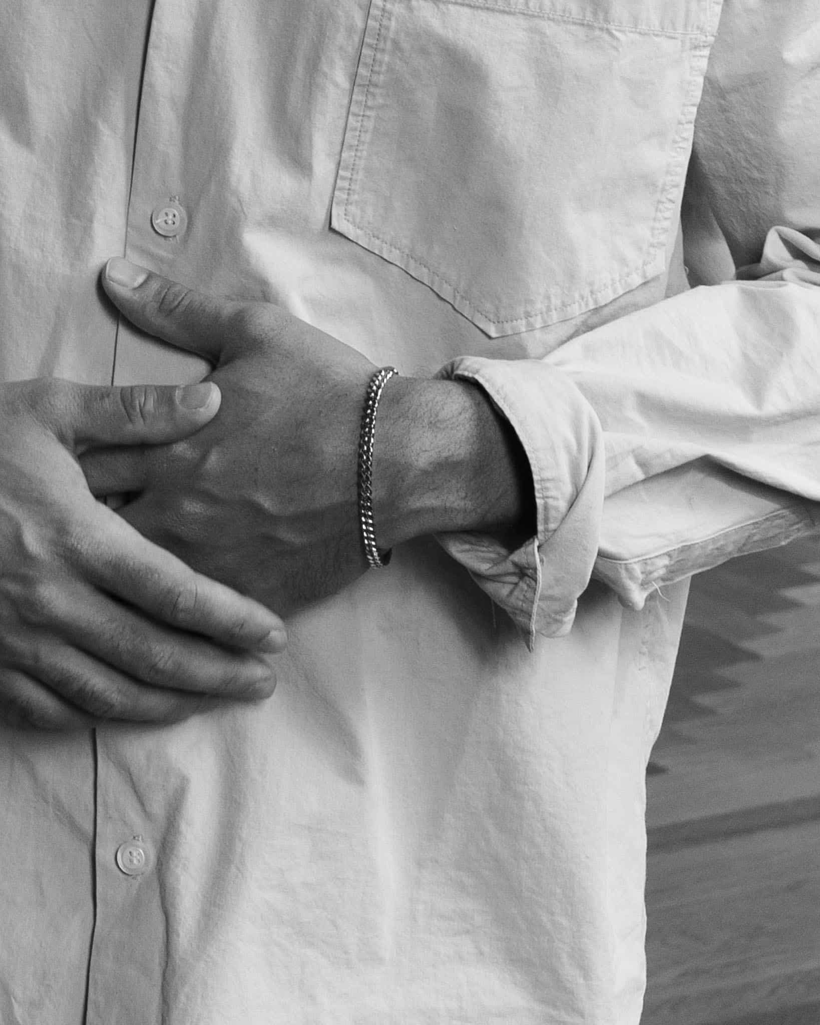 Pansar armband silver 5mm från KAGAMI