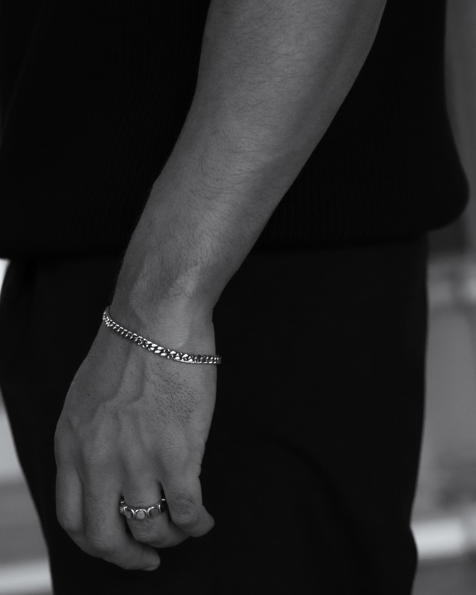 Pansar armband silver 5mm från KAGAMI